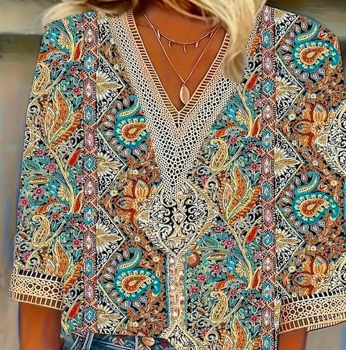 BOHO IBIZA STIJL BLOUSE,NIEUW! MT L 42/44, Kleding | Dames, Blouses en Tunieken, Nieuw, Maat 42/44 (L), Ophalen of Verzenden