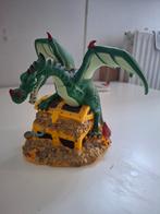 Draak op schatkist spaarpot, efteling, Verzamelen, Efteling, Ophalen of Verzenden, Zo goed als nieuw, Beeldje of Poppetje