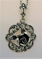 Hanger met roos aan ketting Teka (6551-410), Sieraden, Tassen en Uiterlijk, Ophalen, Nieuw, Bloem of Plant, Zilver