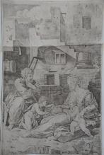 Marco Dente di Ravenna gravure "Heilige Familie Bespioneerd", Ophalen