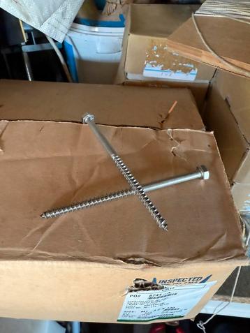 RVS Houtdraadbouten 7.0 x130mm beschikbaar voor biedingen