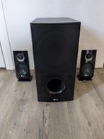 Home Theater System LG subwoofer en 2 speakers, Ophalen of Verzenden, Gebruikt, 120 watt of meer, Complete surroundset