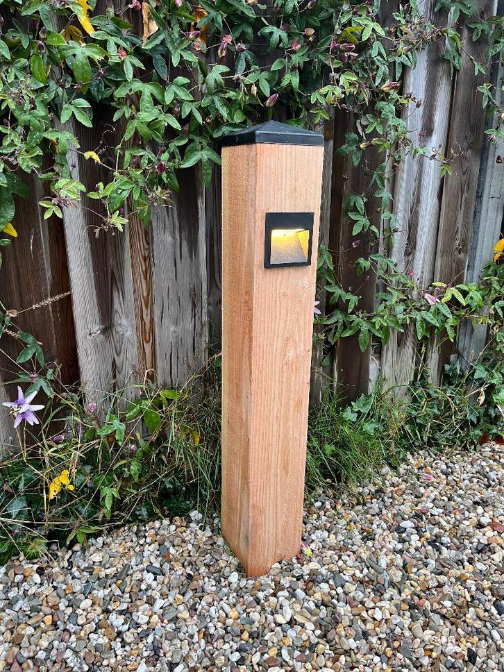 Tuinverlichting, Tuin en Terras, Buitenverlichting, Nieuw, Overige typen, Hout, Minder dan 50 watt, Netvoeding, Led, Ophalen of Verzenden