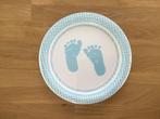 Borden baby voetjes blauw - 8 st | geboorte - babyshower, Ophalen of Verzenden, Nieuw, Feestartikel, Geboorte of Huwelijk