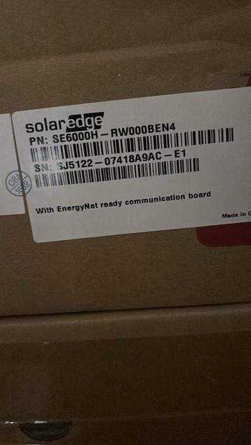 SolarEdge SE6000H Omvormer - Nieuw! beschikbaar voor biedingen