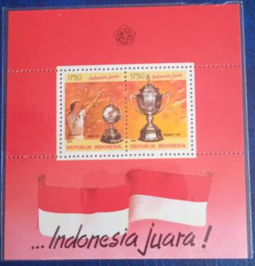 Indonesie 1994 Thomas Cup Indonesia Kampioen Blokje XXX beschikbaar voor biedingen