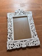 Spiegel brocante wit, Ophalen, Gebruikt, Rechthoekig, Minder dan 100 cm