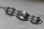 Antiek zilveren bijbelslot armband, Verzenden, Gebruikt, Zilver, Zilver