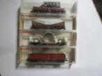 fleischmann wagons 4 stuks, Gebruikt, Gelijkstroom, Fleischmann, Wagon