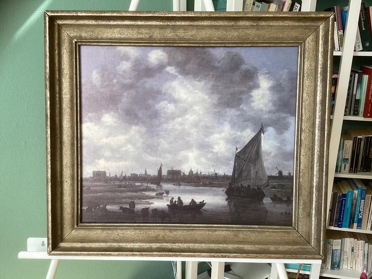 Jan van Goyen - blik op Leiden, Antiek en Kunst, Kunst | Schilderijen | Klassiek, Ophalen of Verzenden