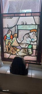 Glas en Loodraam uit Atelier A.v.Elken en Zn. te Amsterdam, Ophalen of Verzenden