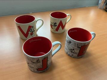 Disney Mickey Mouse Disneyland Mokken Bekers Mok Beker 4x beschikbaar voor biedingen