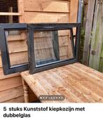 5 Kunststof Kiepkozijnen met Dubbelglas, Doe-het-zelf en Verbouw, Kozijnen en Schuifpuien, Ophalen, Kunststof, Minder dan 75 cm