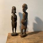 Afrikaans Houtsnijwerk Man en Vrouw Beelden, Antiek en Kunst, Ophalen of Verzenden
