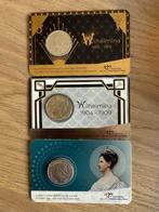 Complete set 3x  coincard halve gulden Wilhemina, Ophalen of Verzenden, Koningin Wilhelmina, ½ gulden, Setje