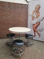FIFTIES SIXTIES AMERIKAANSE BARKRUKKEN BEL AIR BAR TAFEL, Huis en Inrichting, Barkrukken, Ophalen, 60 tot 90 cm, Met voetsteun