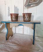 brocante voetenbankje, oud krukje, Antiek en Kunst, Curiosa en Brocante, Ophalen of Verzenden