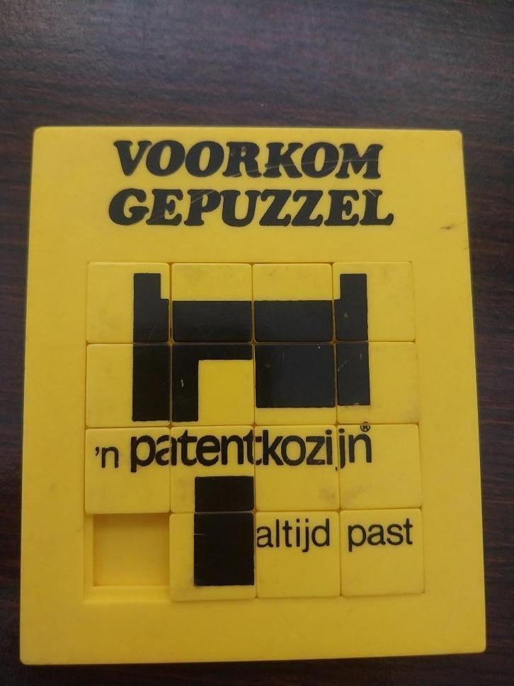 schuifpuzzel Patentkozijn, Hobby en Vrije tijd, Denksport en Puzzels, Gebruikt, Overige typen, Minder dan 500 stukjes, Verzenden