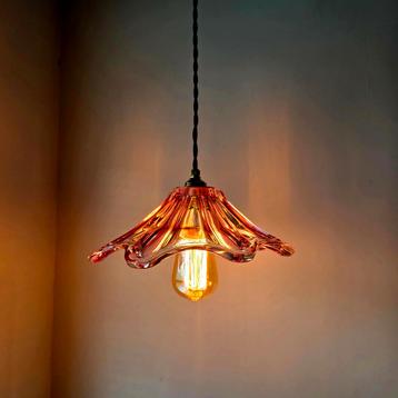 Vintage Murano glazen hanglamp. beschikbaar voor biedingen
