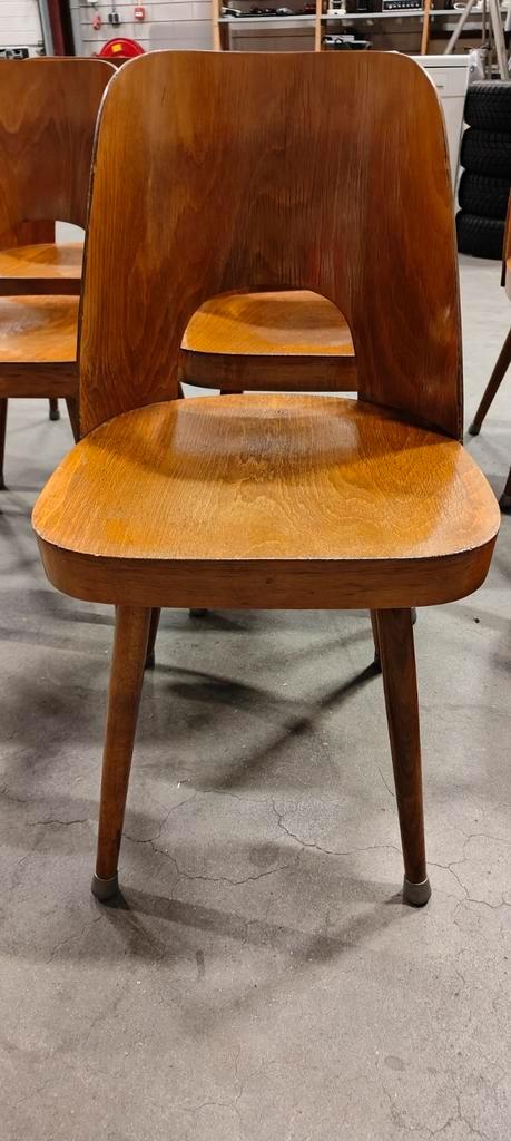 Thonet stoelen jaren '50 - set van 9, Huis en Inrichting, Stoelen, Gebruikt, Bruin, Ophalen