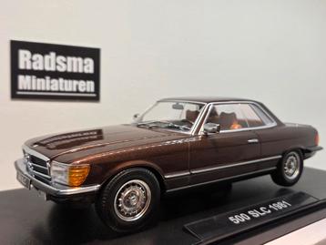 Mercedes-Benz 500 SLC - 1981 - Bruin 1:18 KK-Scale beschikbaar voor biedingen