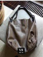 Buidel tas bruin /beige H 38 Br 35 cm,Made in italy, Ophalen of Verzenden, Zo goed als nieuw, Beige