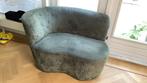 Woood fauteuil velvet warmgroen, Huis en Inrichting, Fauteuils, Ophalen, Gebruikt, 75 tot 100 cm, 100 tot 125 cm