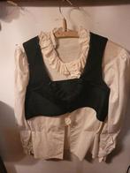 Vintage bloesje met folklore hesje, Ophalen of Verzenden