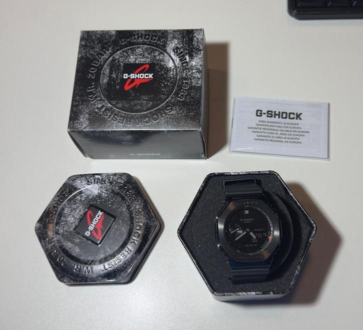Casio G-Shock GM-2100BB-1A, Sieraden, Tassen en Uiterlijk, Horloges | Heren, Nieuw, Polshorloge, Casio, Staal, Kunststof, Ophalen of Verzenden