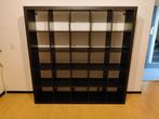 Kallax kast 5x5 zwart met 5 deurtjes, Huis en Inrichting, Kasten | Boekenkasten, Ophalen, 150 tot 200 cm, 150 tot 200 cm, Gebruikt