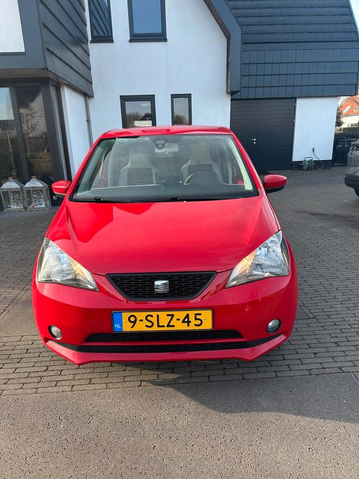 Seat Mii 1.0 44KW 2013 Rood 5-deurs airco, Auto's, Seat, Mii, Airbags, Airconditioning, Centrale vergrendeling, Elektrische ramen