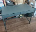 Ikea Alex bureau 100x48 + ladekast 116 hoog - Blauwgrijs, Ophalen, Gebruikt, Bureau