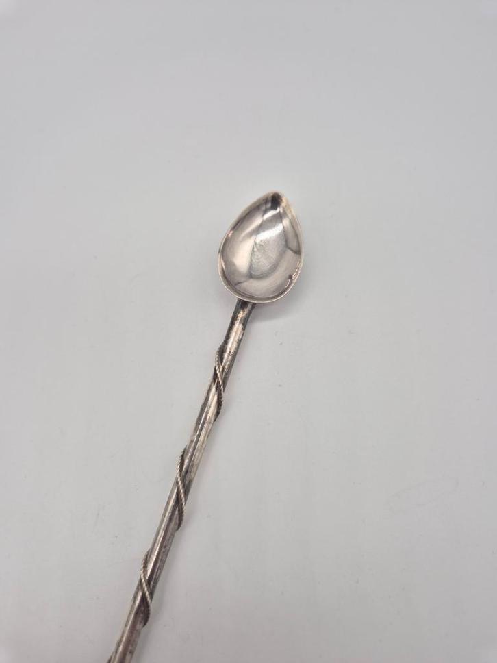 Zilveren Egyptische Cocktaillepel 900 Zilver, Antiek en Kunst, Antiek | Bestek, Verzenden