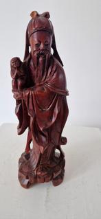 Chinees oud handgesneden beeld Fu Xing, Ophalen of Verzenden