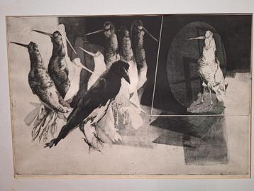 3 Etsen 'Bescherming van de Natuur' - Dodendans, Gekooide Na beschikbaar voor biedingen