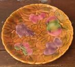 Leuke oude Franse barbotine schaal decor fruit, Ophalen of Verzenden