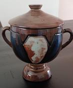 Vintage handgemaakte keramieken pot met deksel (1968- gesign, Ophalen of Verzenden