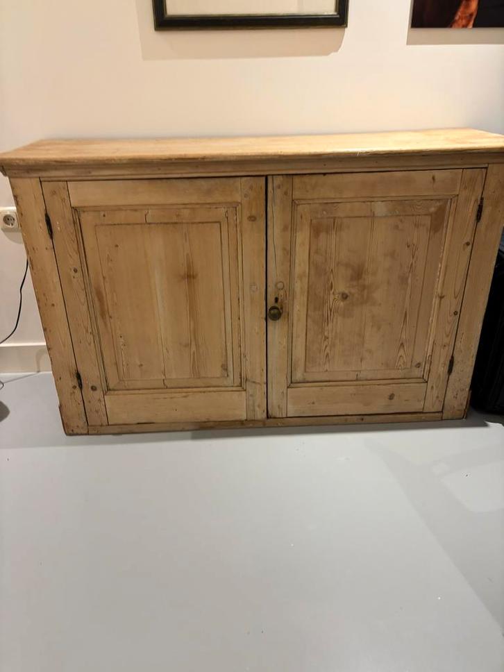 Grenen kast met deuren, Huis en Inrichting, Kasten | Kledingkasten, Gebruikt, Minder dan 100 cm, 50 tot 100 cm, 25 tot 50 cm, Met deur(en)