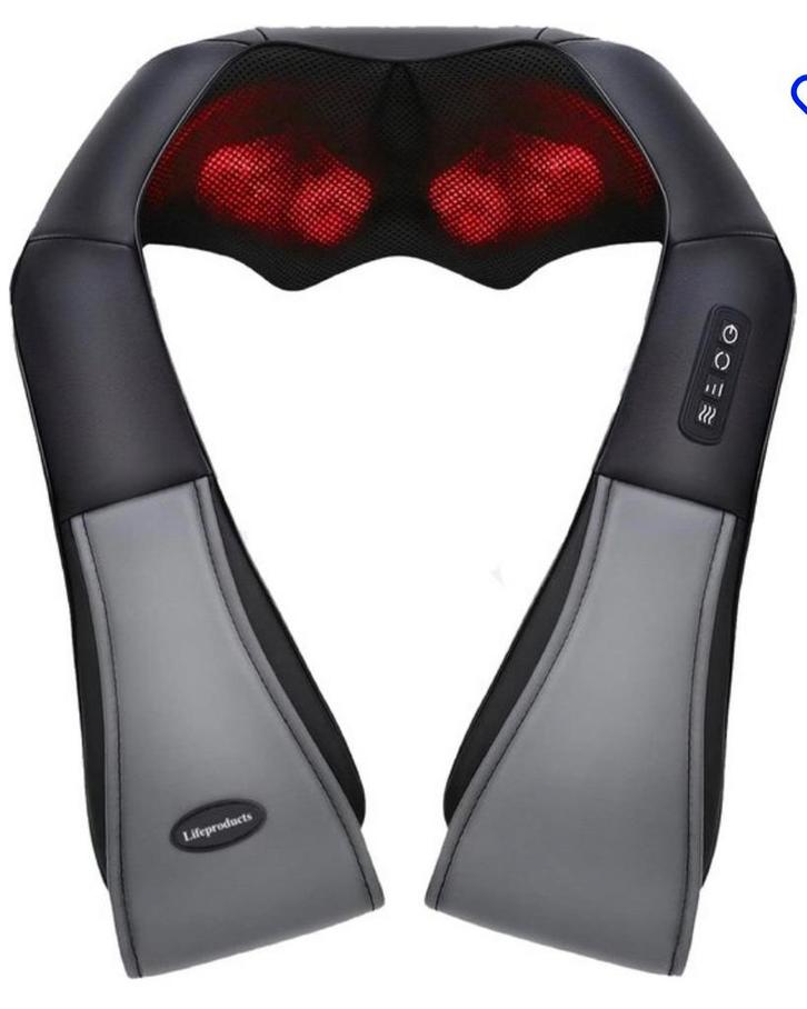 AANGEBODEN: Lifeproducts Shiatsu Massagekussen Draadloos, Sport en Fitness, Massageproducten, Nieuw, Massagestoel of Kussen, Ophalen of Verzenden