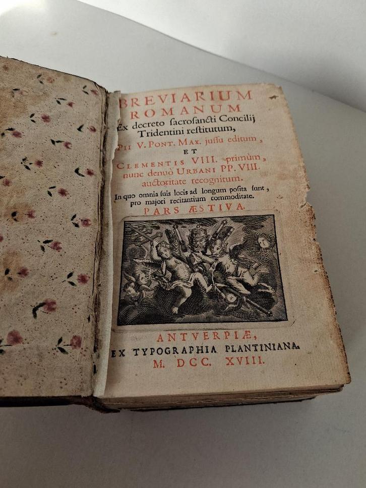 Breviarium Romanum Typographia Plantiniana Antwerpen 1718, Antiek en Kunst, Antiek | Boeken en Bijbels, Verzenden