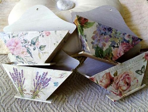 Unieke lavendel koffiefilterhouder hout Provence bloem roos, Huis en Inrichting, Keuken | Keukenbenodigdheden, Nieuw, Ophalen