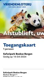 4 tickets beekse Bergen 14 april, Tickets en Kaartjes, Recreatie | Dierentuinen, Ticket of Toegangskaart, Drie personen of meer