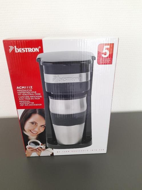 1 persoons koffiezetapparaat met RVS beker, Witgoed en Apparatuur, Koffiezetapparaten, Gebruikt, Gemalen koffie, Koffiemachine