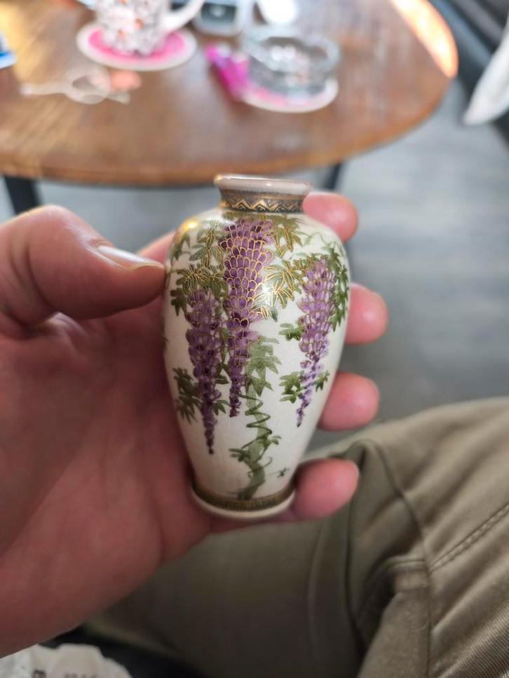 Antiek Japans Satsuma Miniatuur Vaasje, Antiek en Kunst, Antiek | Porselein, Ophalen of Verzenden