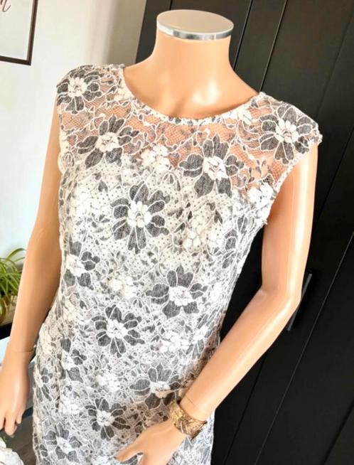 ESPRIT jurk stippen/kant maat 36 - NIEUW, Kleding | Dames, Jurken, Nieuw, Maat 36 (S), Wit, Knielengte, Ophalen of Verzenden