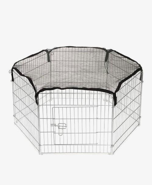 Beeztees knaagdierenren 6 panelen + schaduwnet, Dieren en Toebehoren, Knaagdieren en Konijnen | Hokken en Kooien, Zo goed als nieuw