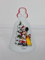 Disney Mickey Mouse kerstklokje ormanent Reutter porselein, Mickey Mouse, Ophalen of Verzenden, Zo goed als nieuw, Beeldje of Figuurtje