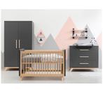 Bopita Kyan ledikant en commode en wandrek grijs/naturel, Ophalen, Gebruikt, Jongetje of Meisje