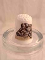 Kop van een zebra vingerhoedje, Ophalen of Verzenden, Nieuw, Porselein, Nederland