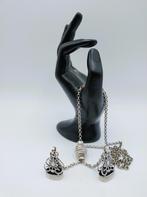 Zilveren heren chatelaine, Fa. Niekerk, Schoonhoven, 43 cm.